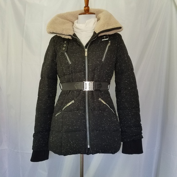 Sam Edelman Jackets & Blazers - SAM EDELMAN CIRCUS BLACK WITH SHERPA COLLAR COAT S